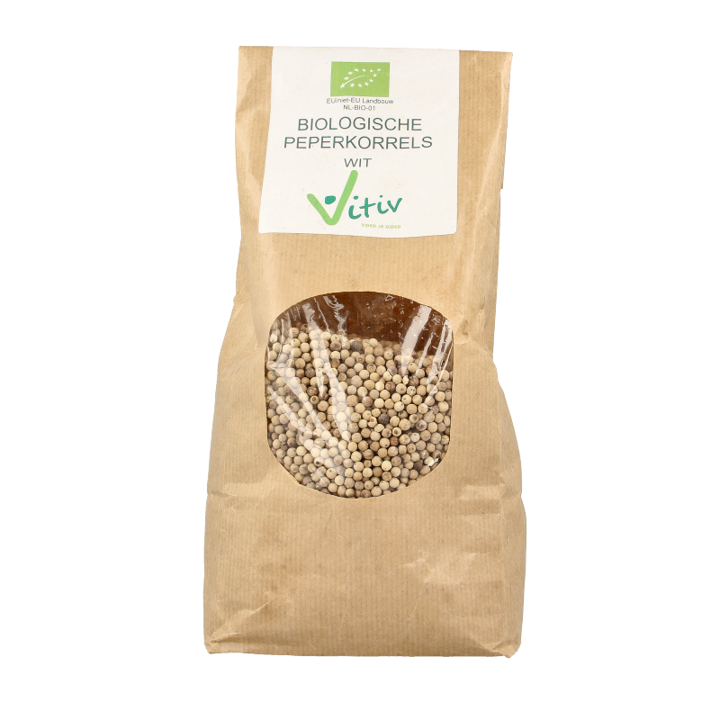 Vitiv Peperkorrels wit bio 1 Kilogram