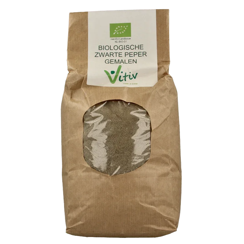 Vitiv Peper gemalen zwart bio 1 Kilogram