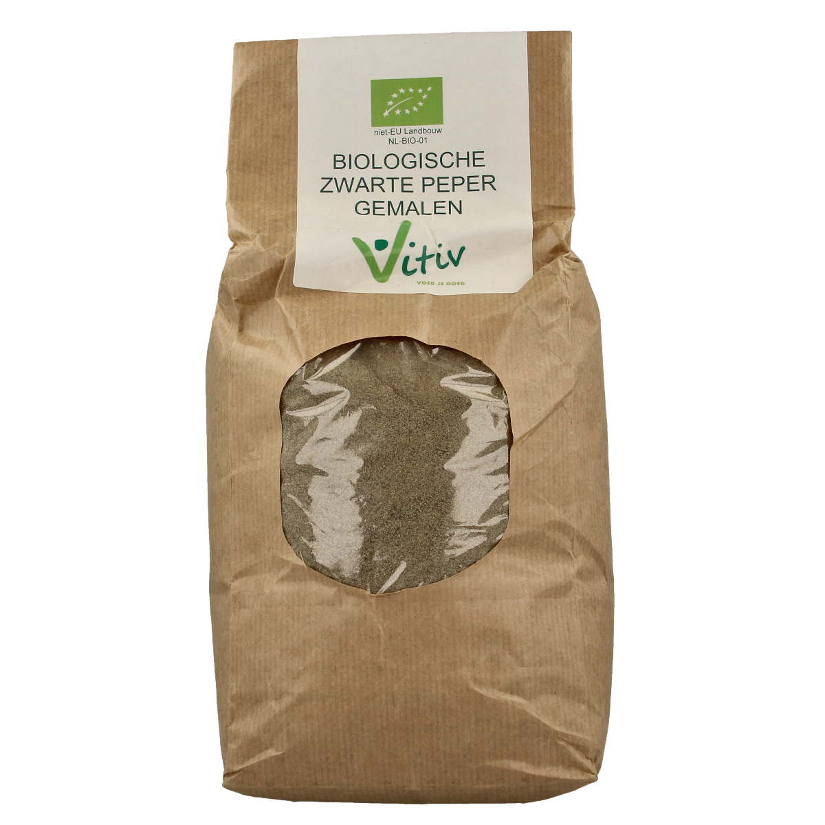 Vitiv Peper gemalen zwart bio 1.00 Kilogram