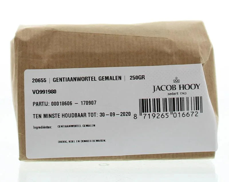 Jacob Hooy Gentiaanwortel gemalen 250 Gram