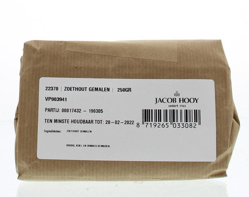 Jacob Hooy Zoethout ongeschild gemalen 250.00 Gram