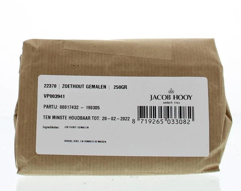Jacob Hooy Zoethout ongeschild gemalen 250 Gram