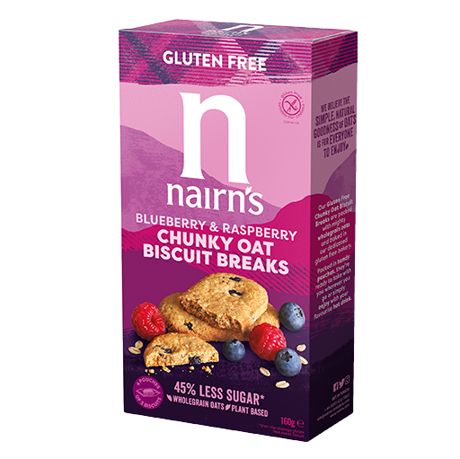 Nairns Breakfast biscuit blueberry & raspberry 160 Gram
