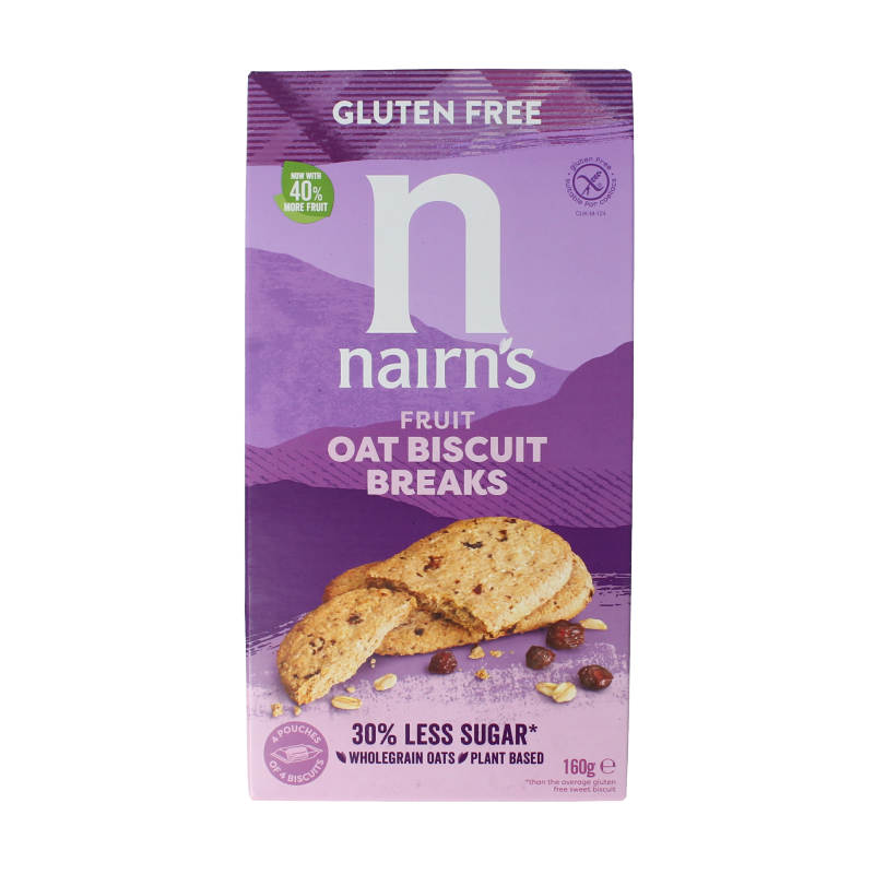 Nairns Biscuit breaks oats & fruit 160 Gram