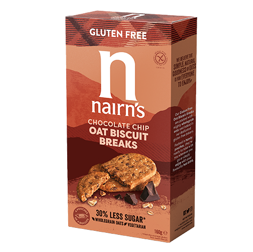 Nairns Biscuit breaks oat & chocolate chip 160 Gram