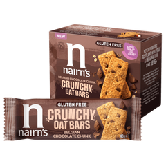 Nairns Crunchy oat bars chocolate Belgian glutenvrij 160 Gram