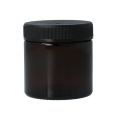 Helios Holland Zalfpot/cremepot incl deksel amber bruin glas 60ml 5 Stuks