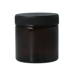 Helios Holland Zalfpot/cremepot incl deksel amber bruin glas 60ml 5 Stuks