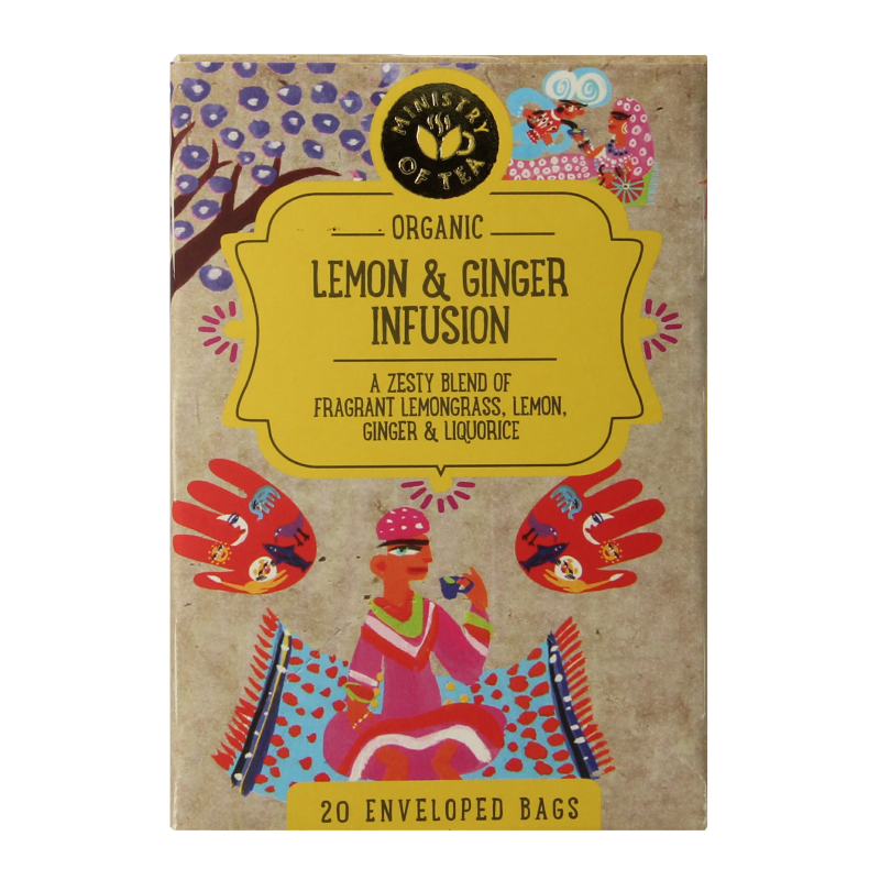Ministry Of Tea Lemon & ginger bio 20.00 Zakjes