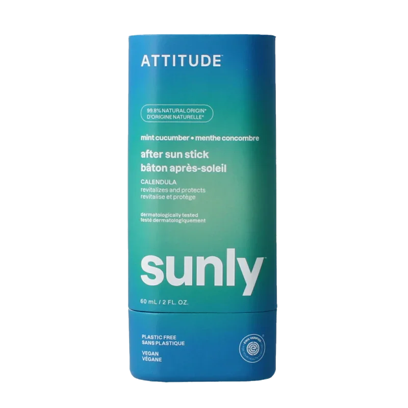 Attitude Sunly after sun stick mint & cucumber SPF30 60 Gram