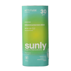 Attitude Sunly zonnebrandstick SPF30 parfumvrij 60 Gram