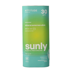 Attitude Sunly zonnebrandstick SPF30 parfumvrij 60.00 Gram