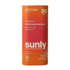 Attitude Sunly zonnebrandstick SPF30 oranjebloesem 60.00 Gram