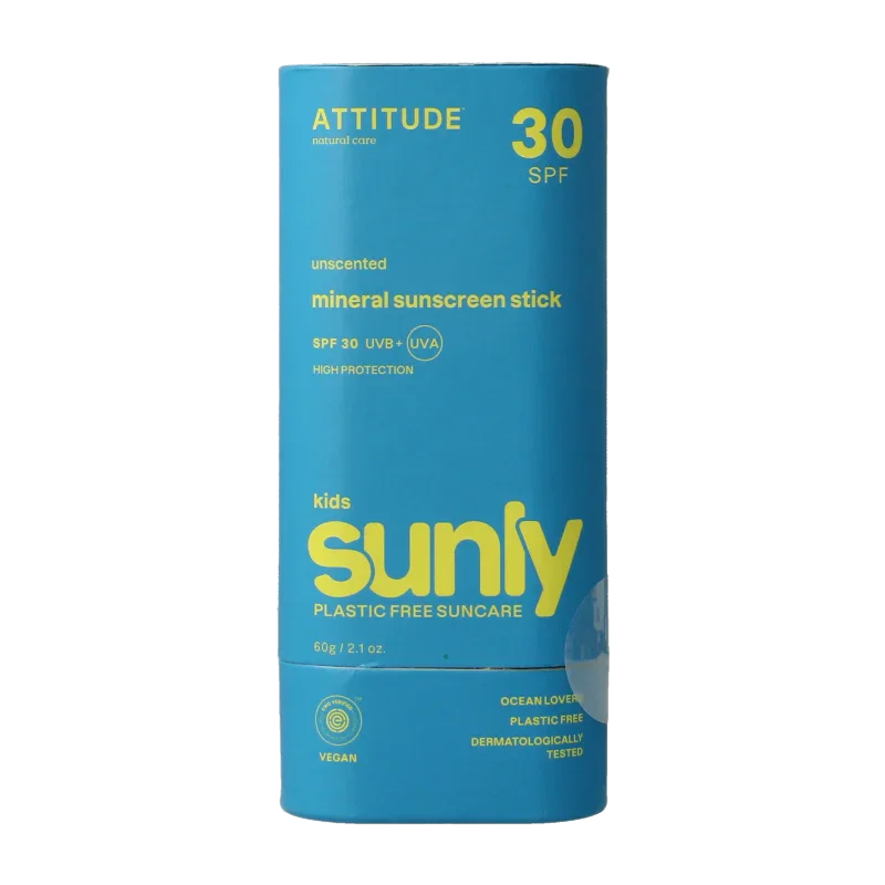 Attitude Sunly zonnebrandstick kids SPF30 60 Gram