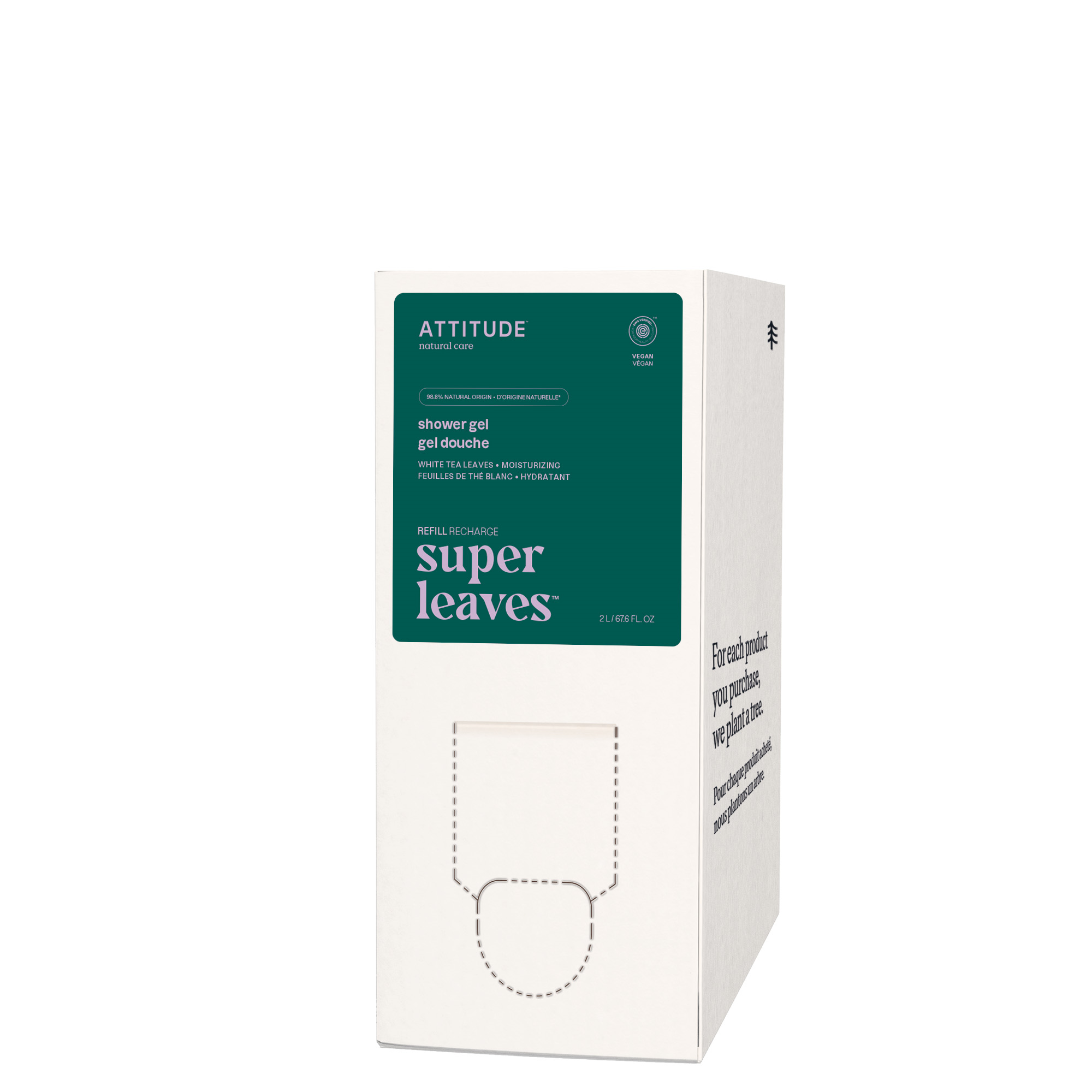 Attitude Super leaves douche gel kalmerend eco refill 2 Liter