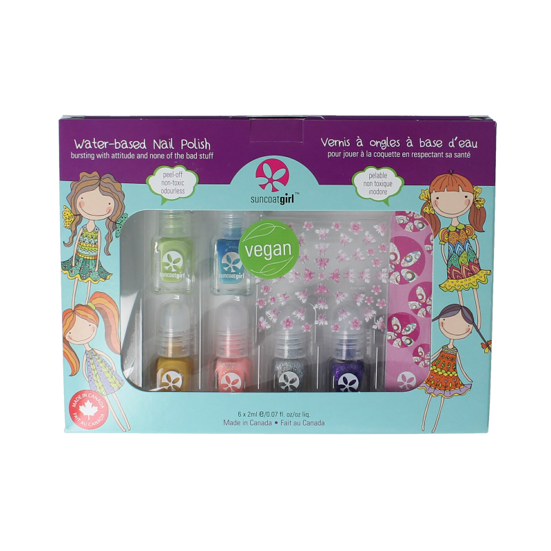 Suncoat Girl Nagellak mini mani vegan 6x2ml 1 Set