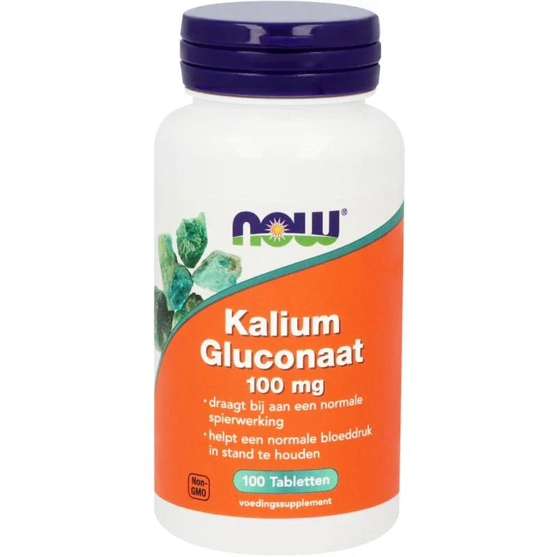NOW Kalium gluconaat 100mg 100 Tabletten