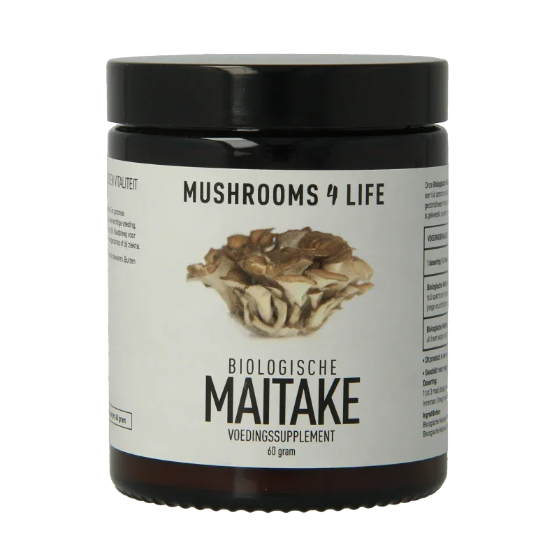 Mushrooms for Life Maitake padddenstoelen poeder bio 60.00 Gram