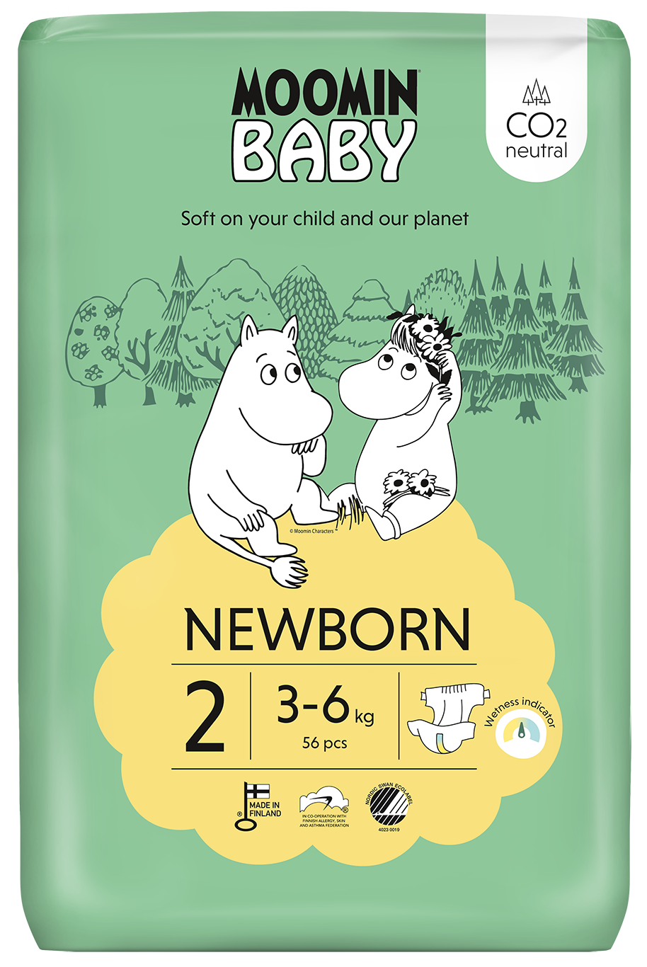 Moomin Baby luiers maat 2 56.00 Stuks