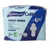 Vuokkoset Maandverband nacht wings organisch katoen 9 Stuks