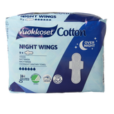 Vuokkoset Maandverband nacht wings organisch katoen 9.00 Stuks