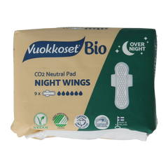 Vuokkoset Bio Maandverband night wing 9.00 Stuks