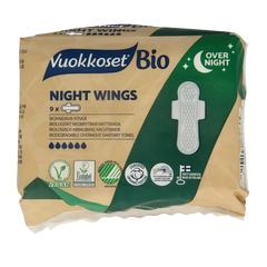 Vuokkoset Bio Maandverband night wing 9 Stuks
