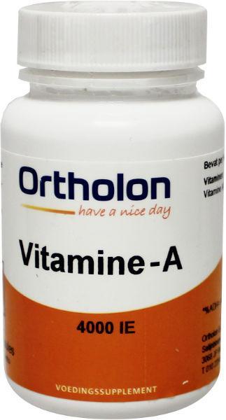 Ortholon Vitamine A 4000IE 60 Vegetarische capsules