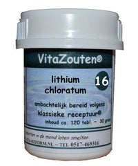 Vitazouten Lithium chloratum VitaZout nr. 16 120 Tabletten