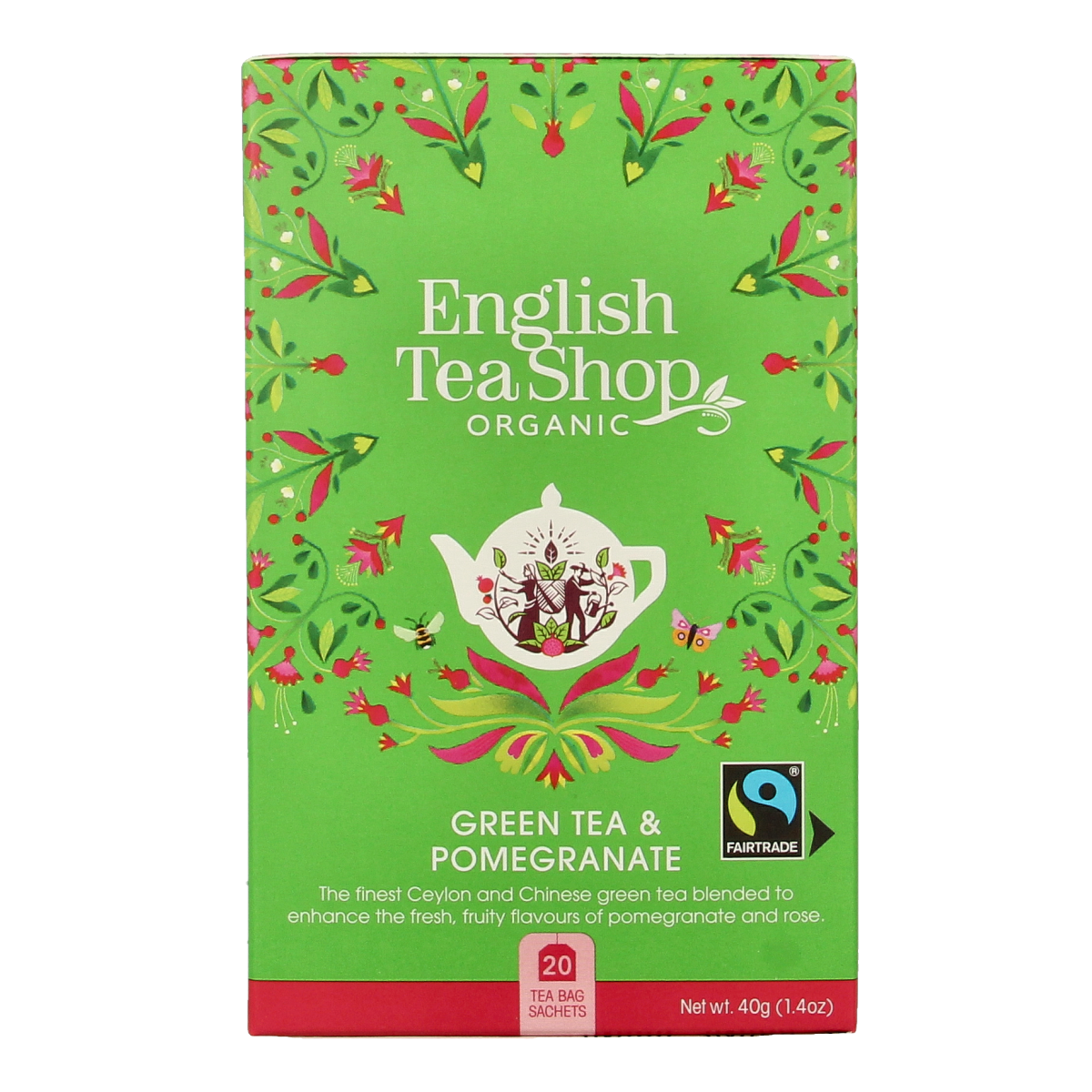 English Tea Shop Green tea pomegranate bio 20.00 Zakjes