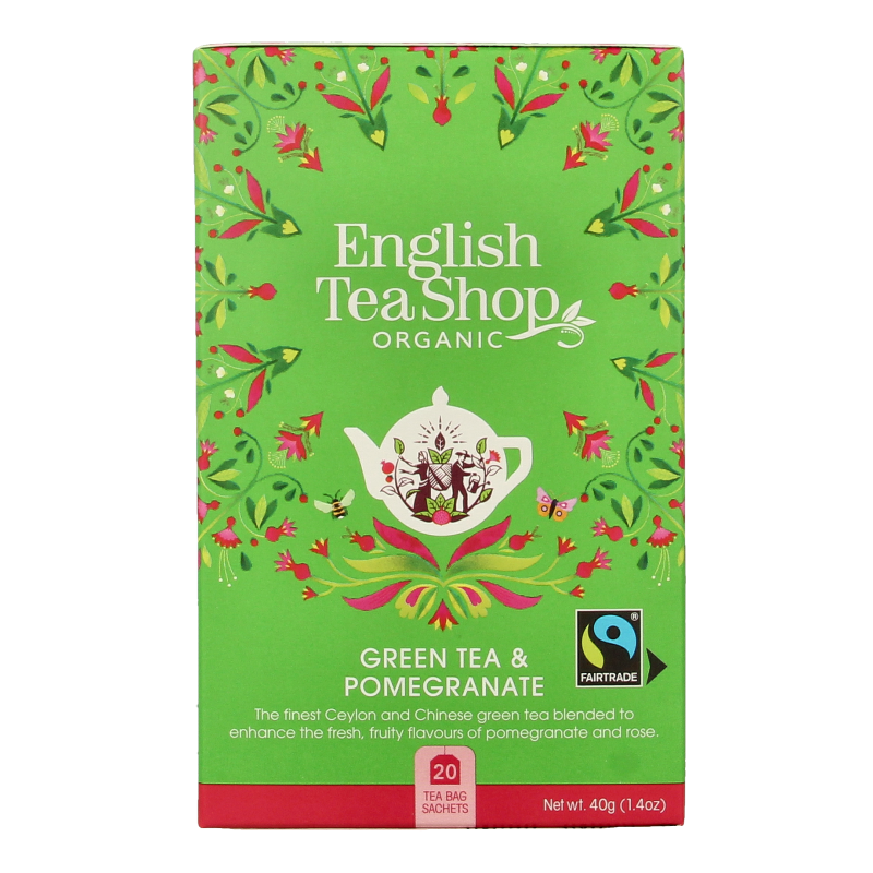 English Tea Shop Green tea pomegranate bio 20 Zakjes