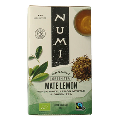 Numi Green tea mate lemon bio 18 Zakjes
