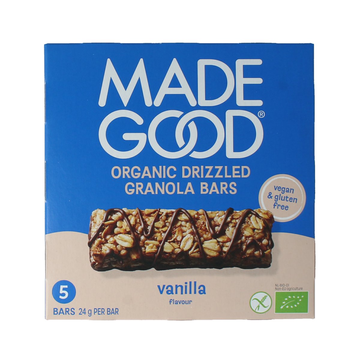 MadeGood Granola bar vanilla bio 5.00 Stuks