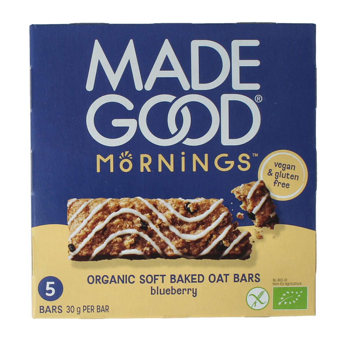 MadeGood Mornings bar blueberry bio 5.00 Stuks
