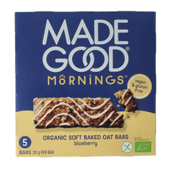 MadeGood Mornings bar blueberry bio 5 Stuks
