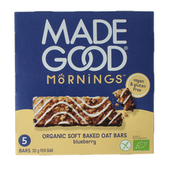 MadeGood Mornings bar blueberry bio 5.00 Stuks