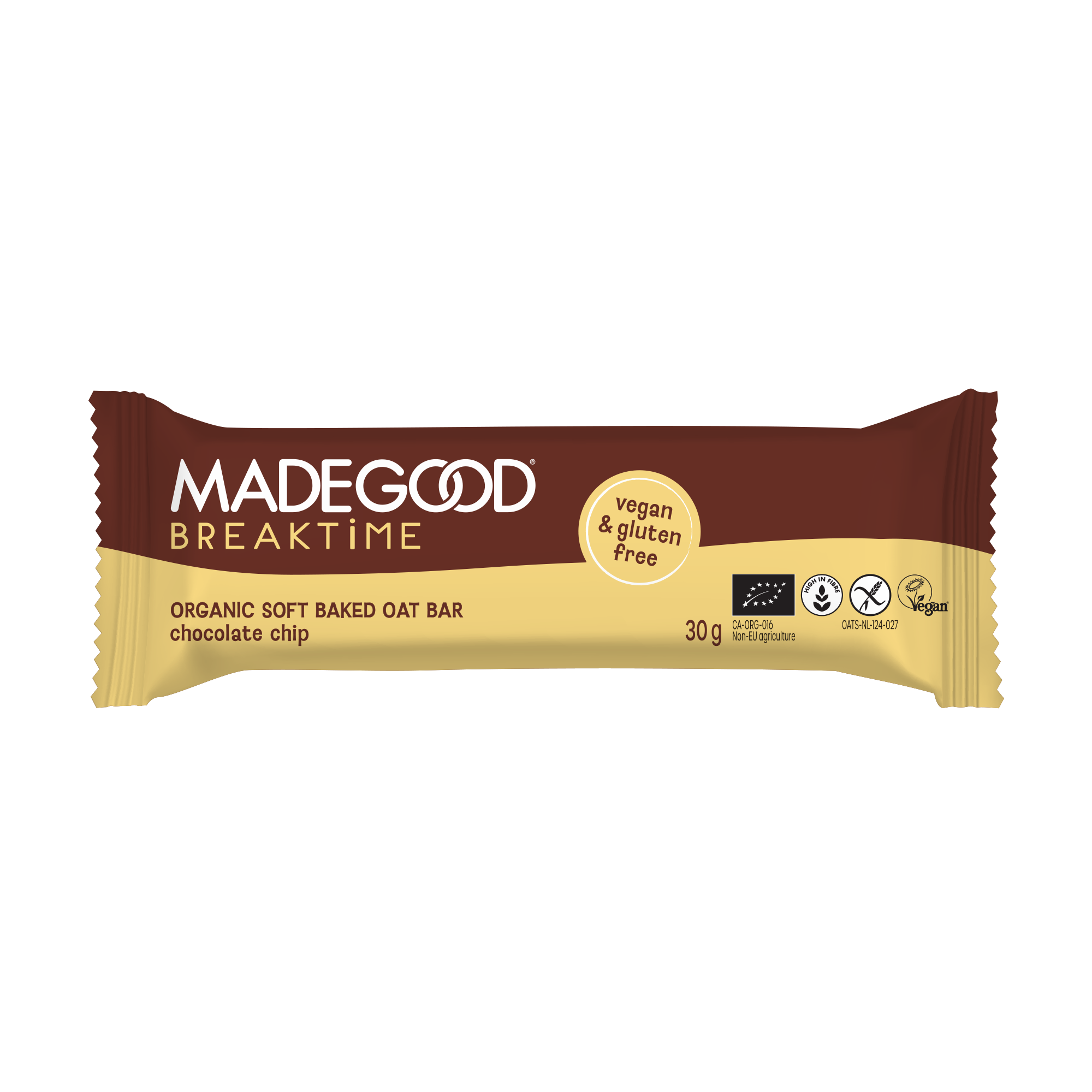 Made Good Breaktime bar chocolate chip bio 30.00 Gram