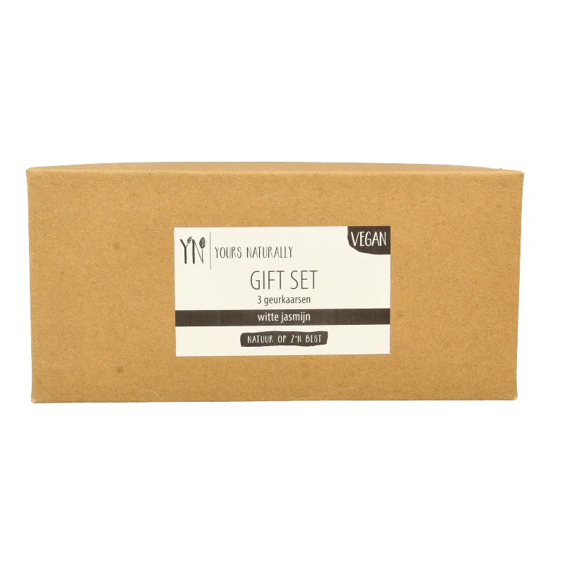 Yours Naturally Giftset 3 votive geurkaarsen witte jasmijn 1 Set