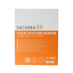 Decifera Foam silicone border extra dun 5x5cm 5.00 Stuks