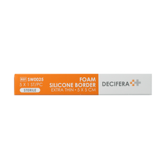 Decifera Foam silicone border extra dun 5x5cm 5.00 Stuks