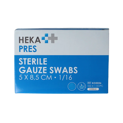 Hekapres Hydrofiel gaaskompres 5x8.5cm 100 Stuks