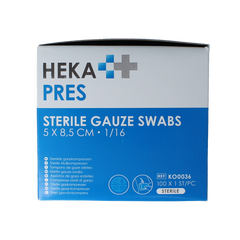 Hekapres Hydrofiel gaaskompres 5x8.5cm 100.00 Stuks