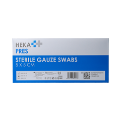 Hekapres Hydrofiel gaaskompres 5 x 5 steriel 100.00 Stuks