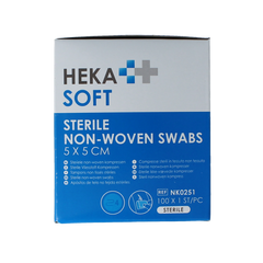 Heka Soft Non-woven kompres 5x5 steriel 100.00 Stuks
