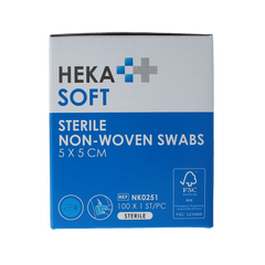 Heka Soft Non-woven kompres 5x5 steriel 100.00 Stuks