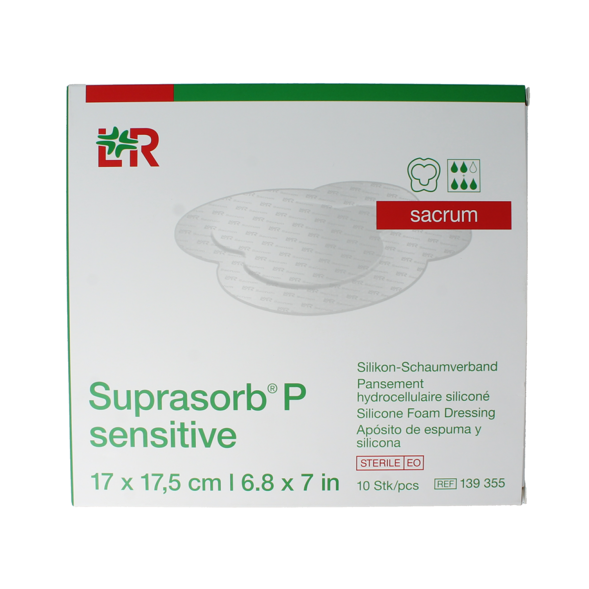 Suprasorb P Sensitive 17x17.5cm 10.00 Stuks