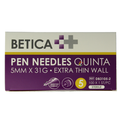 Betica Pennaalden Quinta steriel 5mmx31g 100.00 Stuks