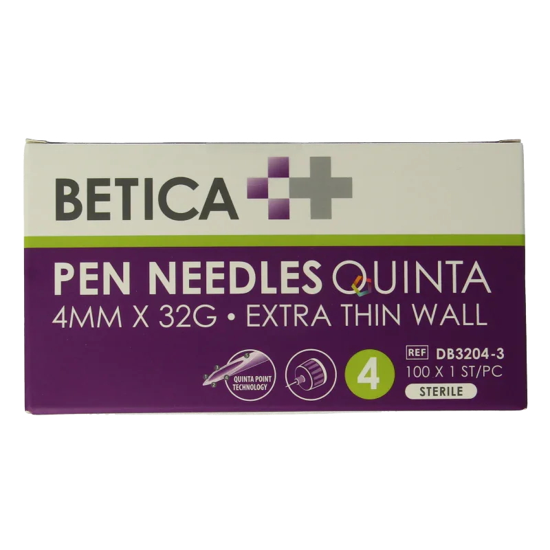 Betica Pennaalden Quinta steriel 4mmx32g 100 Stuks