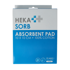 Hekasorb Absorberend verband 10x10cm steriel 10.00 Stuks