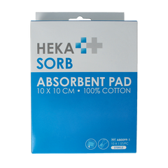 Hekasorb Absorberend verband 10x10cm steriel 10 Stuks